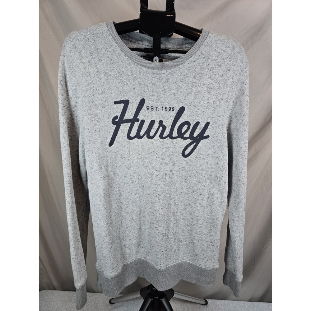 Hurley Men's Gray Sweater Sweatshirt Size Large Darker gray Trim Est 1999‎